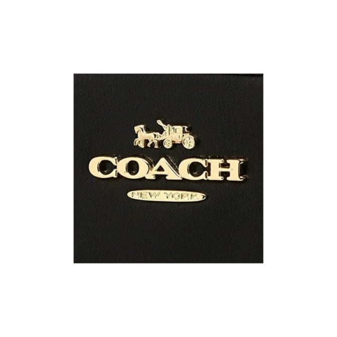 COACH Canvas Long Purse Khaki Black Lady