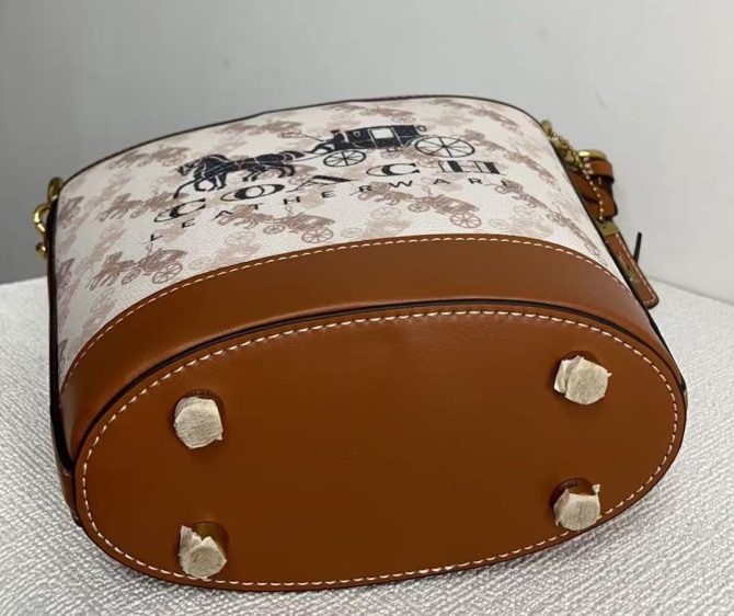 COACH Bucket Dakota mini Crossbody Bags White Brown