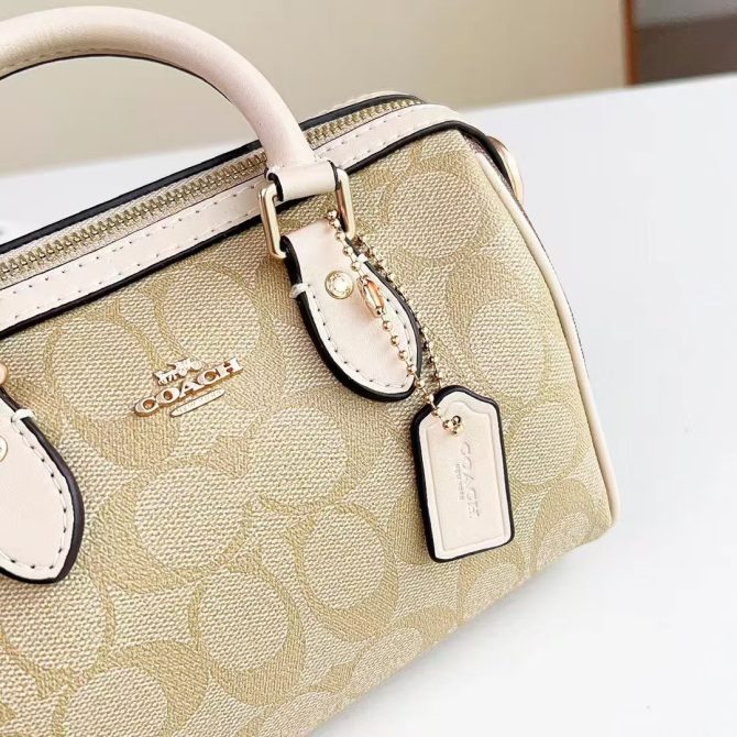 COACH Women's Rowan Handbags White-border printed style