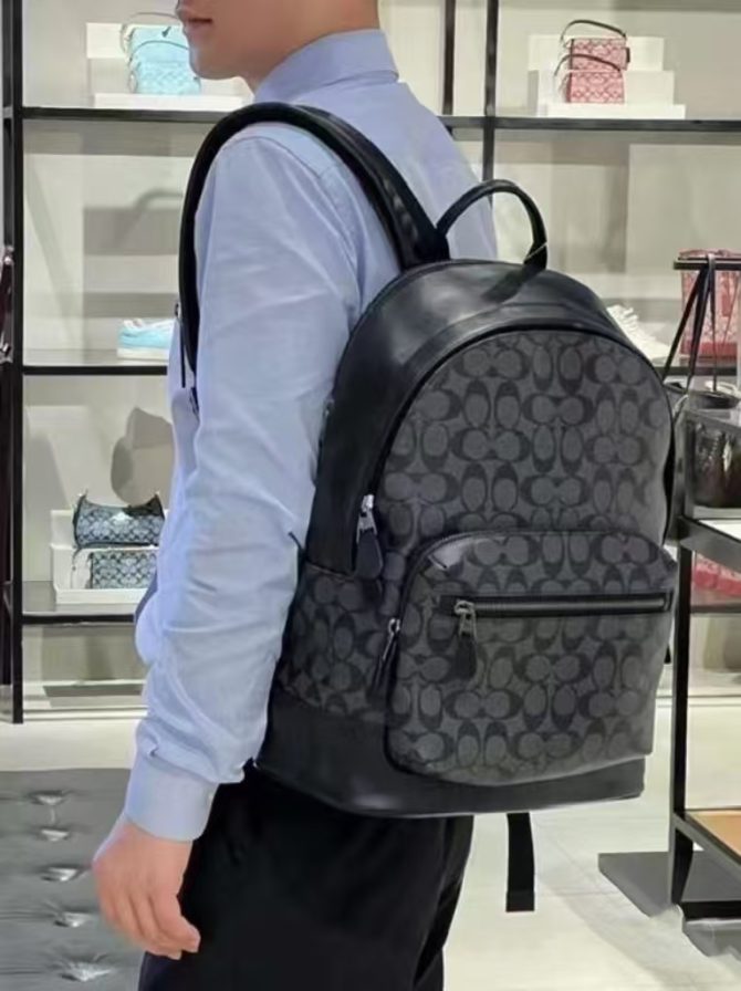 COACH Backpack Mens 2736 A4 compatible Charcoal black