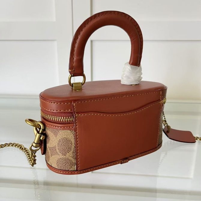 COACH Bucket Makeup bag Print Brown