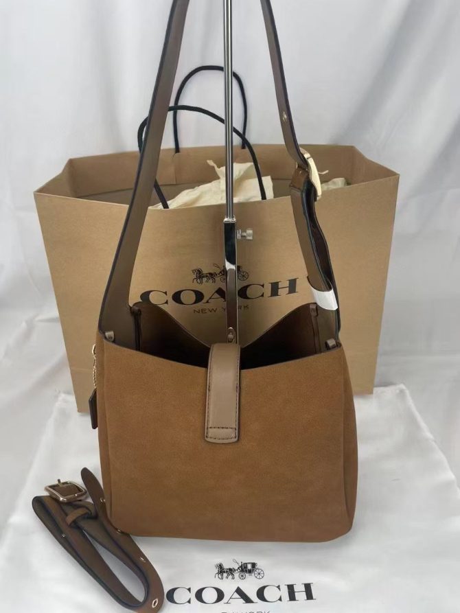 COACH Hadley Crossbody bag women Suede brown