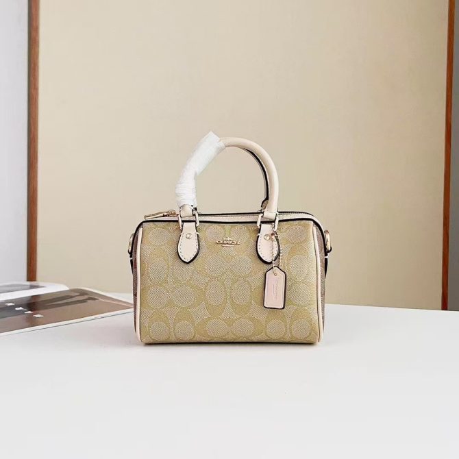 COACH Women's Rowan Handbags White-border printed style