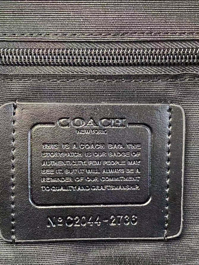 COACH Backpack Mens 2736 A4 compatible Charcoal black