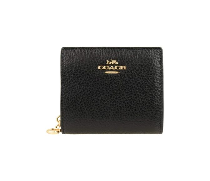 COACH Women's folding wallet Black