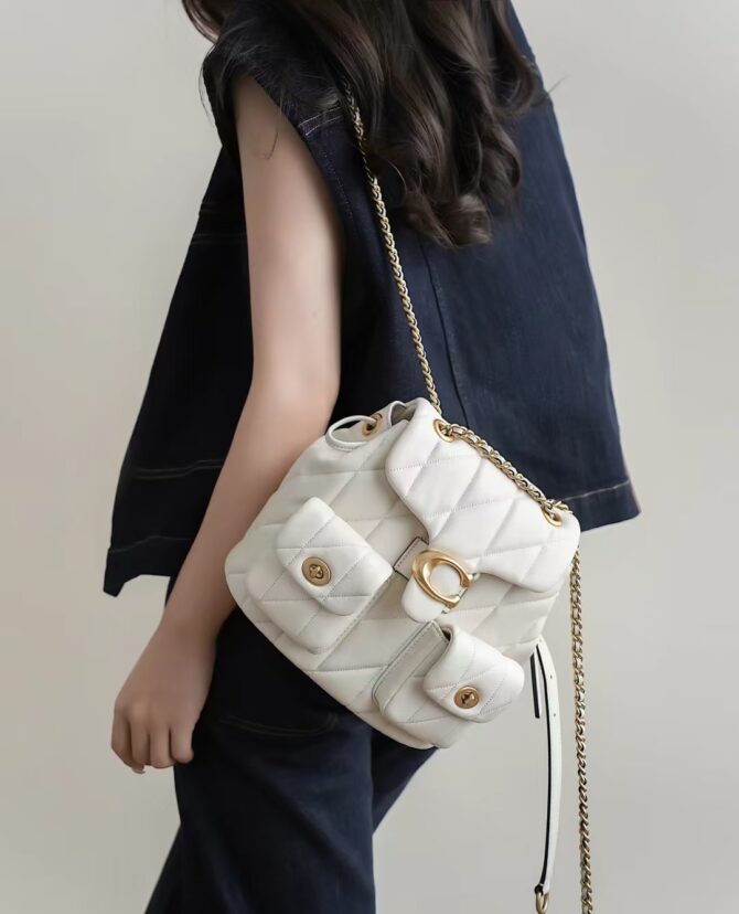 COACH Tabby Backpacks White