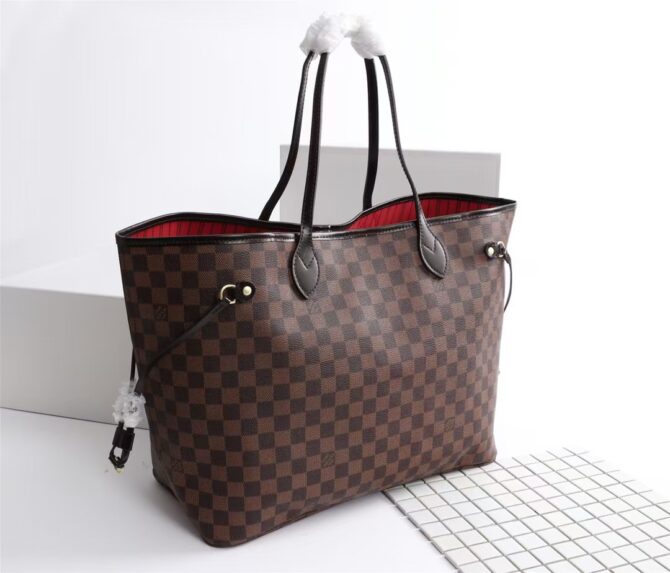 Neverfull Bandoulière Inside Out GM Plaid pattern